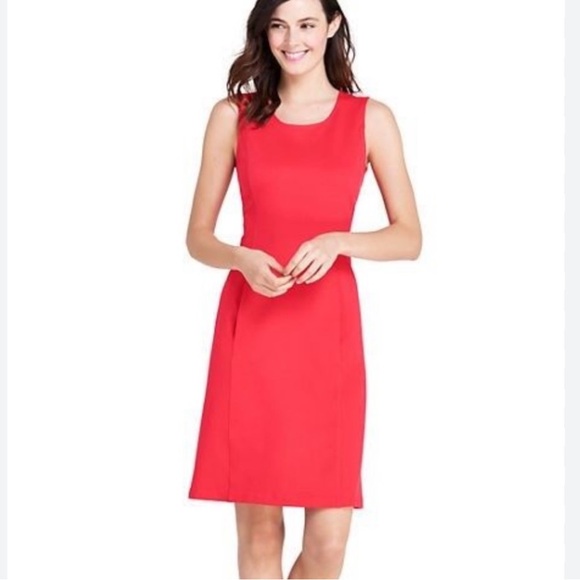 Lands End Sleeveless Ponte Sheath Dress Sz 12 NWT - Picture 1 of 7